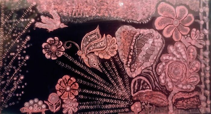 Painting Repurpose: (By 8^777) Liquid Chalk Painting On A 60 Inch Repurposed TV Screen