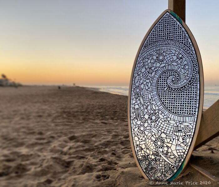 I Am A Mosaic Artist And I Create Contemporary Mosaic Surfboards (24 Pics) - 10
