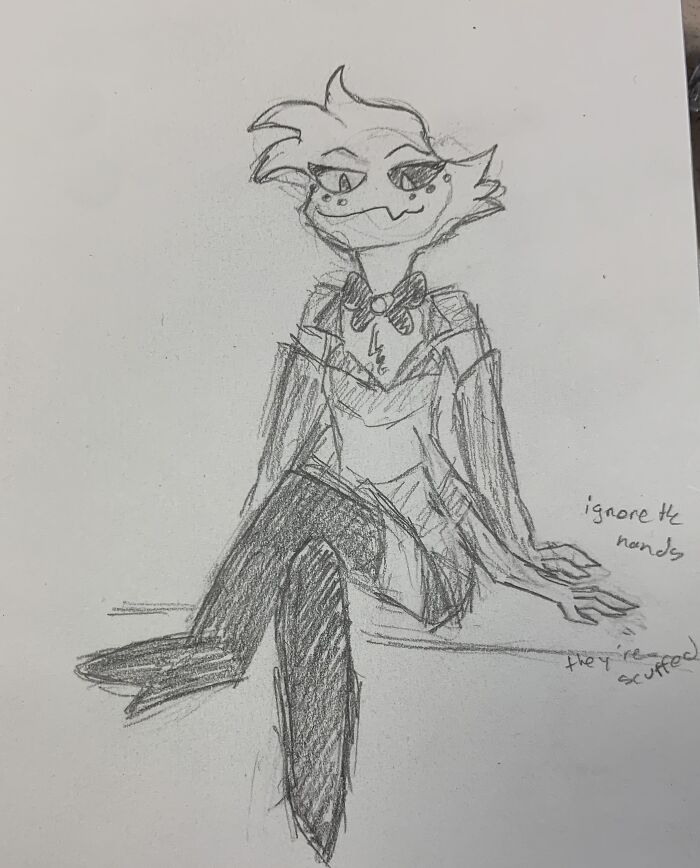 Lil Sketch Of Angel Dust From Hazbin Hotel!