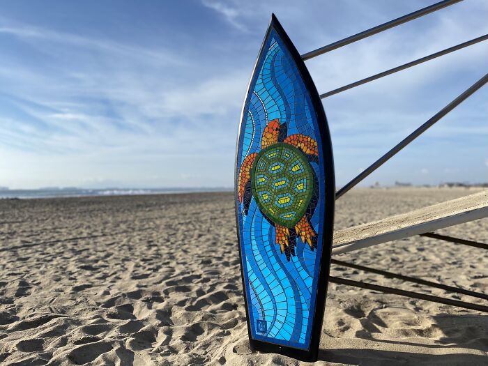 I Am A Mosaic Artist And I Create Contemporary Mosaic Surfboards (24 Pics) - 9