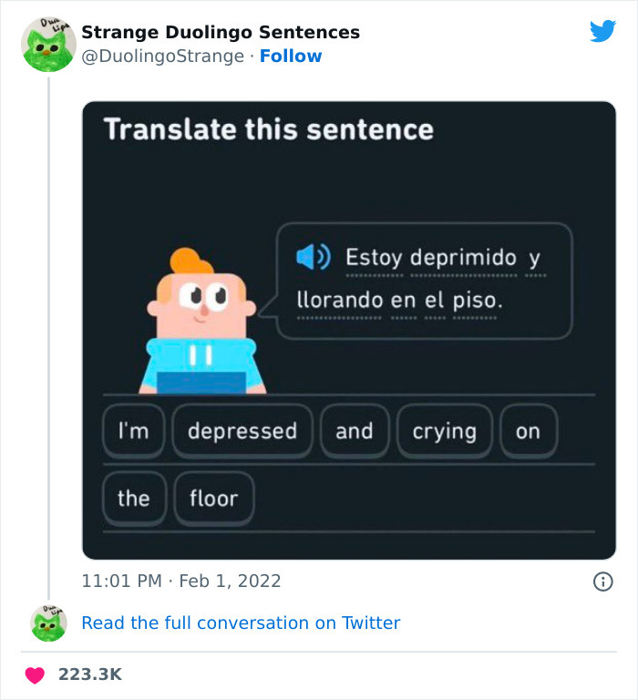 21 Strangest Duolingo Sentences That I Found On This Twitter Page