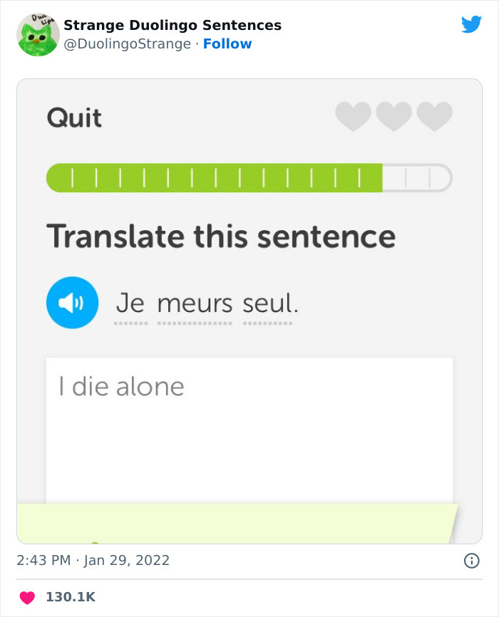 21 Strangest Duolingo Sentences That I Found On This Twitter Page