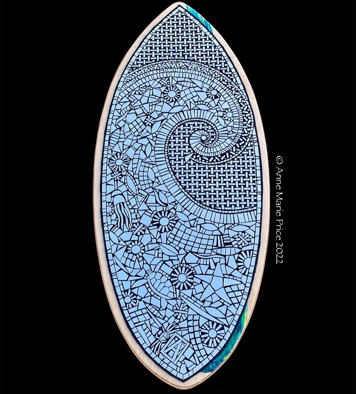 I Am A Mosaic Artist And I Create Contemporary Mosaic Surfboards (24 Pics) - 5
