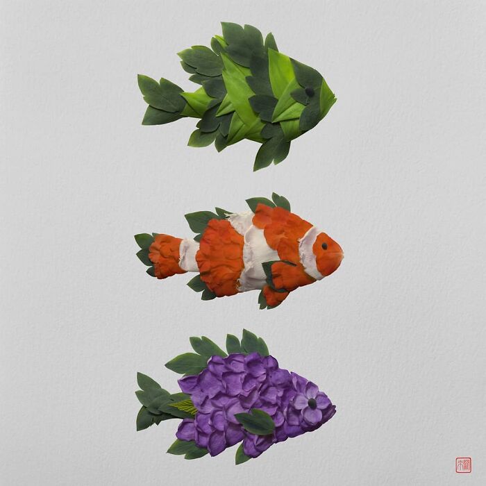 Nature's Palette: Raku Inoue's Delightful Animal Portraits Blossom With Creativity (New Pics)