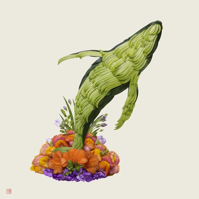 Nature's Palette: Raku Inoue's Delightful Animal Portraits Blossom With Creativity (New Pics)