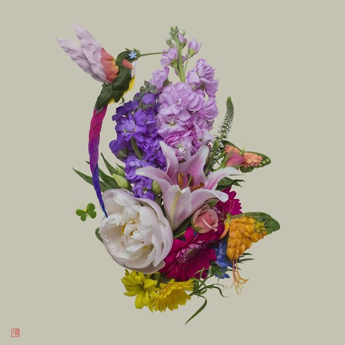 Nature's Palette: Raku Inoue's Delightful Animal Portraits Blossom With Creativity (New Pics)