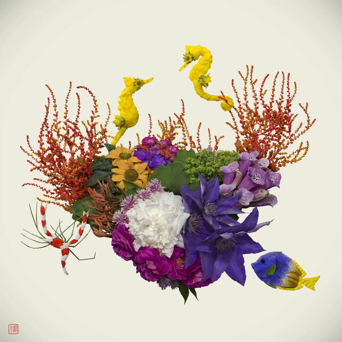 Nature's Palette: Raku Inoue's Delightful Animal Portraits Blossom With Creativity (New Pics)