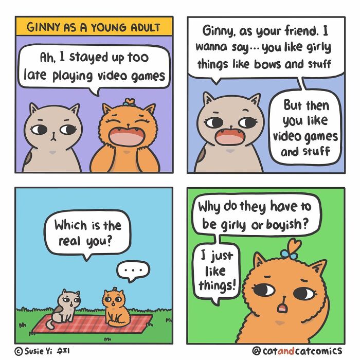 Cat & Cat Comics By Susie Yi