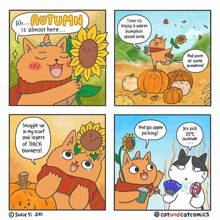 Cat & Cat Comics By Susie Yi