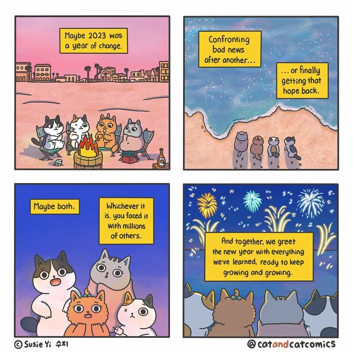 Cat & Cat Comics By Susie Yi