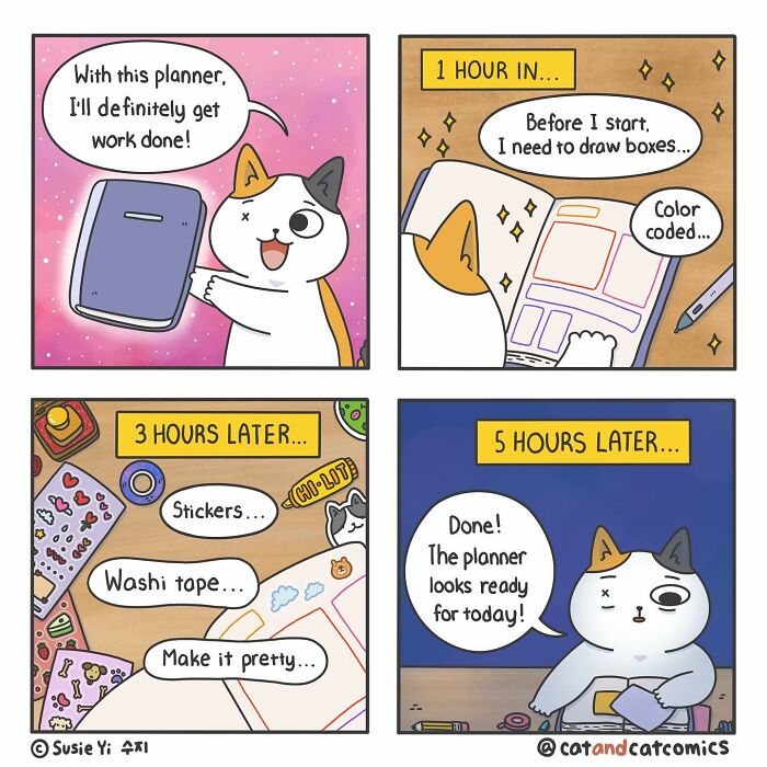 Cat & Cat Comics By Susie Yi