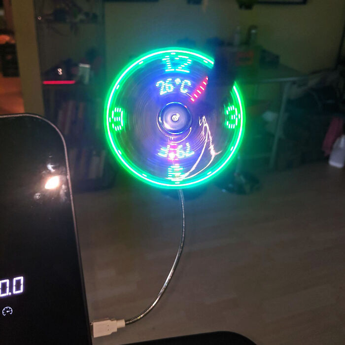 Stay Cool At Work And Never Miss A Beat With This Funky USB Clock Fan 