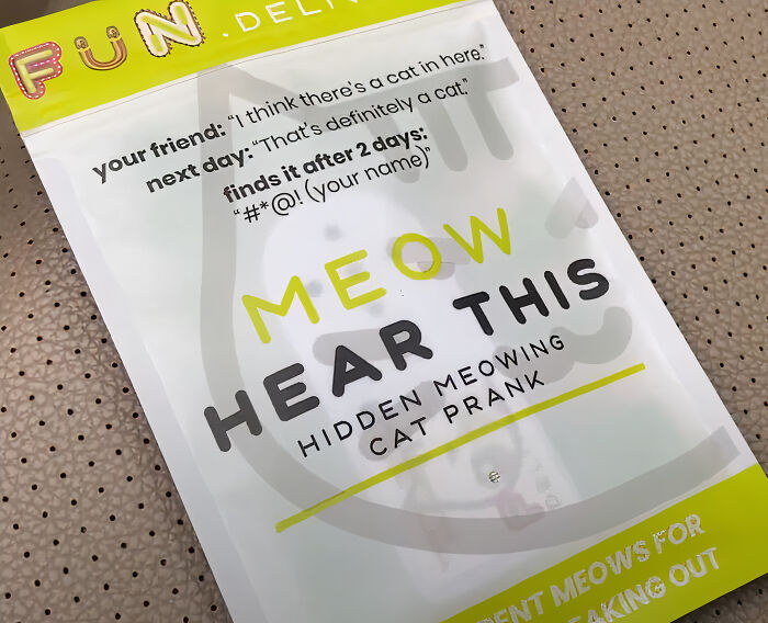 Prankster's Delight: Meowing Sound Bomb To Puzzle And Amuse!