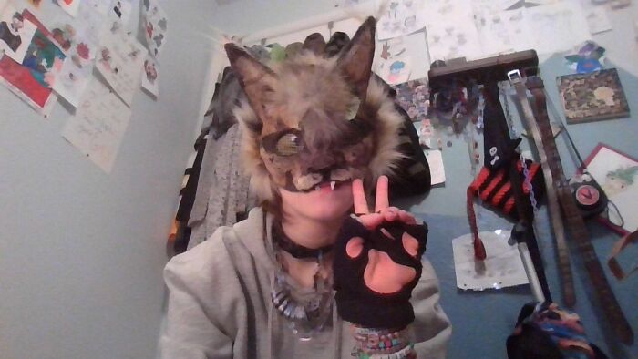 My Favorite Therian Mask I've Made! (Kind Of Copied Katz)