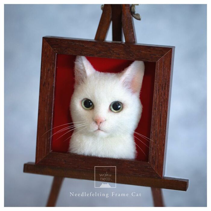 Hyper-Realistic 3D Cat Portraits From Felted Wool