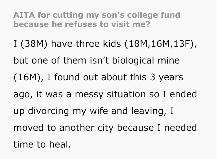 Guy Becomes Estranged From Son After Finding Out He's An Affair Kid, Family Drama Ensues Guy Becomes Estranged From Son After Finding Out He's An Affair Kid, Family Drama Ensues
