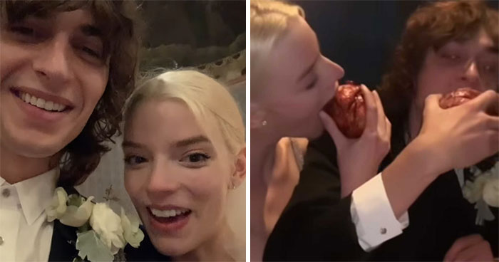 Anya Taylor-Joy Shares Moments Devouring Vampiric Cakes From Her Secret Wedding With Husband