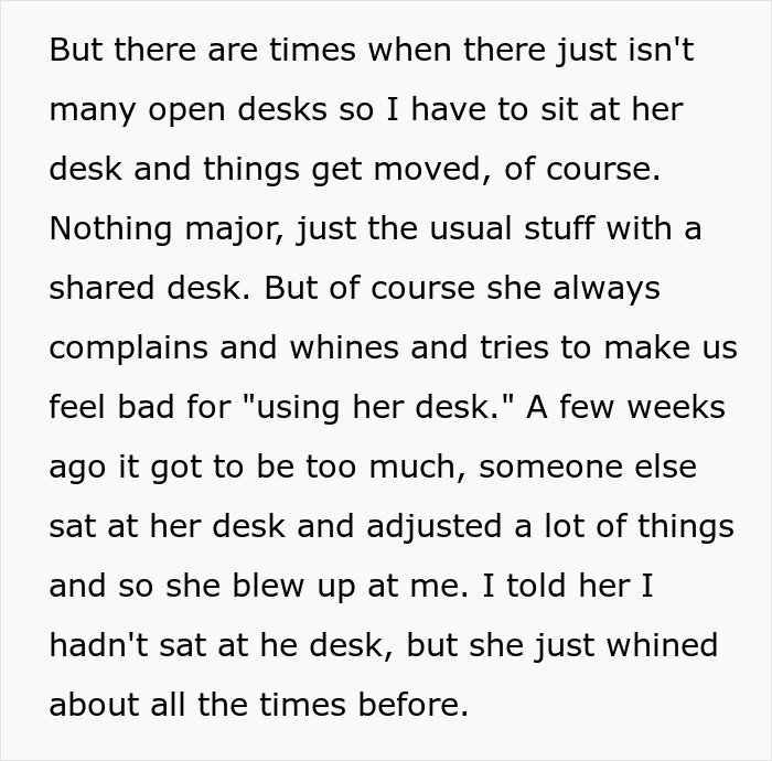 Person Gets Revenge On Office 'Karen' Who Complained People Were Using 'Her' Shared Desk