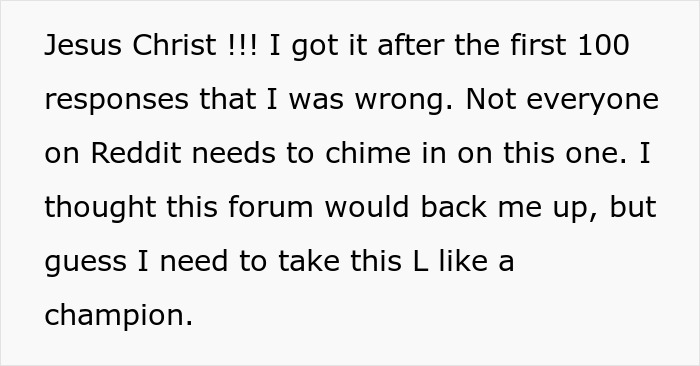 Woman makes husband post argument online to prove point and receives unexpected reality check in forum discussion.