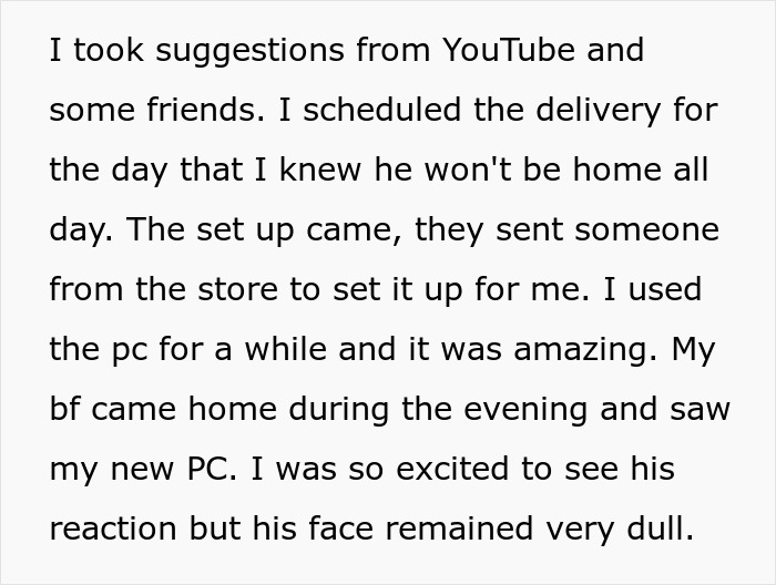 Guy Takes Drastic Measures After Attempts To Coerce GF Into Handing Over Her New PC Fail - 6