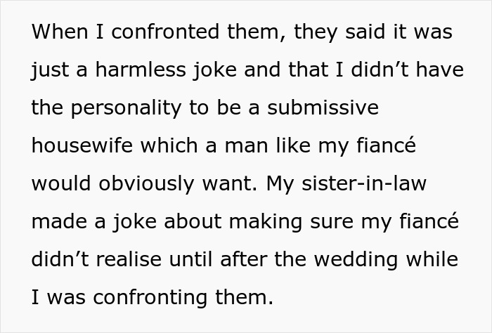 Bride's Family Bets Fiance Will End Marriage Because She Isn't Submissive, So She Cancels Wedding - 3