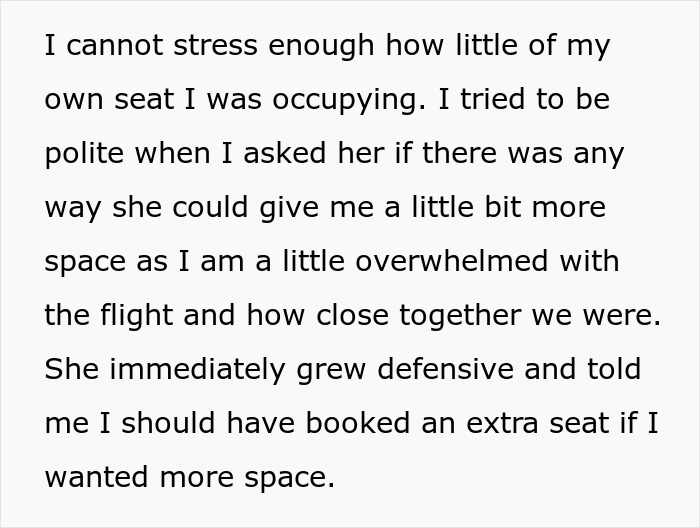 Person Gets Trapped By A Plus-Size Woman On A Flight, Makes Her Cry After Asking To Switch Seats - 9