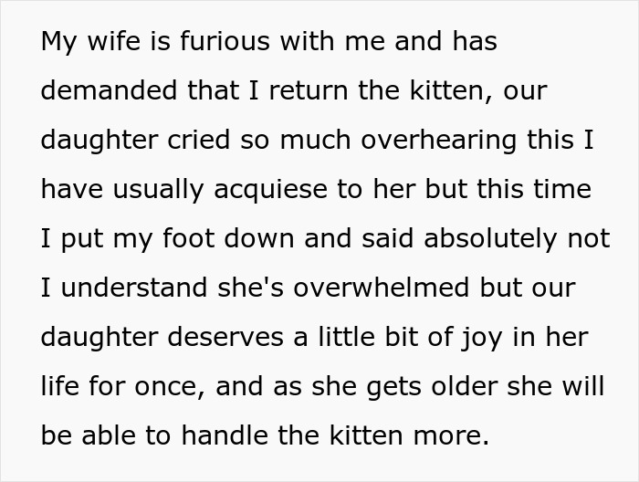 Dad Done Seeing Elder Daughter Suffer Over Her Disabled Sister, Gets Her A Kitten, Drama Ensues - 12