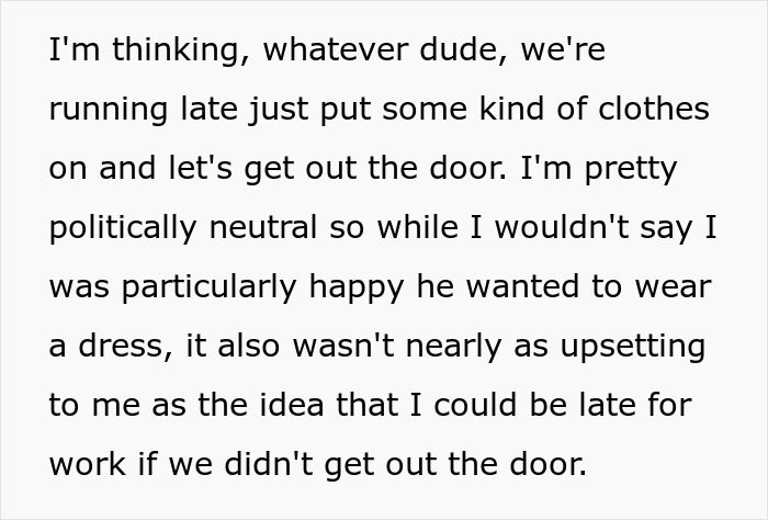 Son Is Sent Back From School Because His Dress Was Too Distracting, Husband Faces Backlash Son Is Sent Back From School Because His Dress Was Too Distracting, Husband Faces Backlash