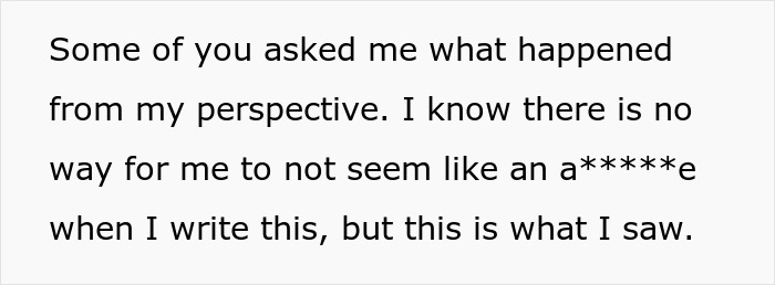 Text excerpt showing a woman&rsquo;s perspective after making husband post their argument online for a reality check.