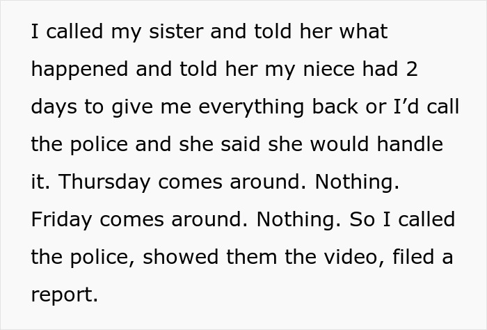 Niece Brazenly Burgles Aunt&rsquo;s Home, Her Mom Flips When Aunt Doesn&rsquo;t Warn About The Cops Coming 