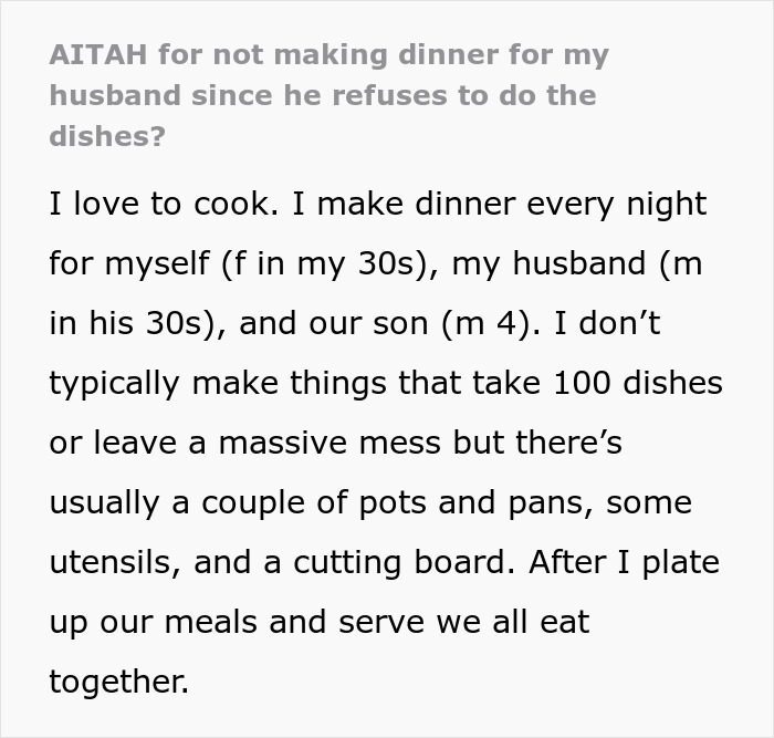 Hubby Claims Dishes Are Wife's Mess After Cooking, Ends Up Having No Dinner The Next Day Hubby Claims Dishes Are Wife's Mess After Cooking, Ends Up Having No Dinner The Next Day