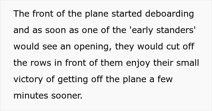 Man Hates 'Line Cutters' When Deboarding A Plane, Decides To Teach Them A Lesson