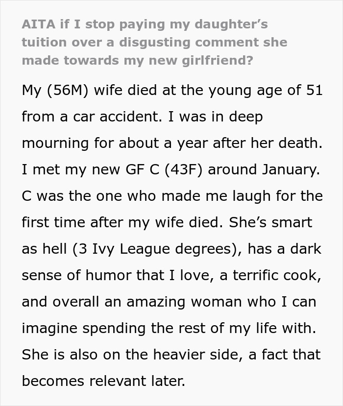 People Beg Dad To Reconsider Canceling Daughter’s Tuition After She Called His GF A “Fat Pig” People Beg Dad To Reconsider Canceling Daughter’s Tuition After She Called His GF A “Fat Pig”