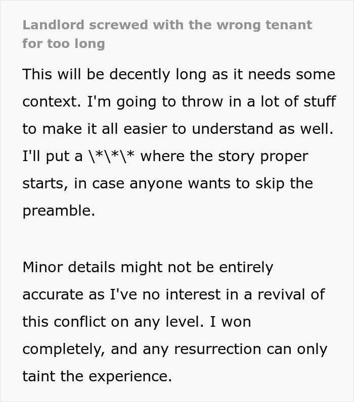 "Face Was So Red At The End": Landlord Regrets Messing With The Wrong Tenant "Face Was So Red At The End": Landlord Regrets Messing With The Wrong Tenant