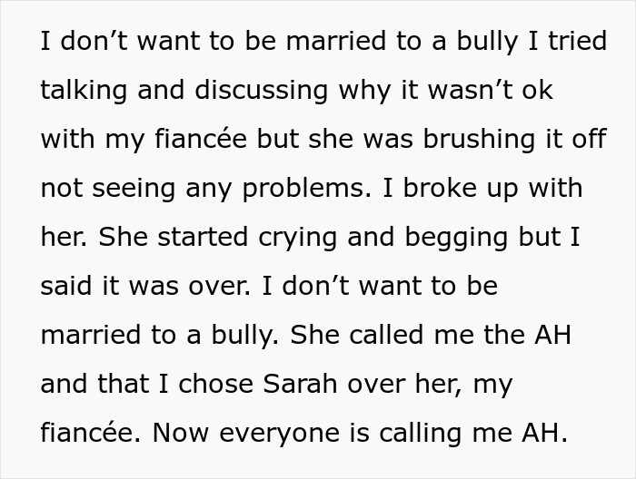 Man Asks If He&rsquo;s A Jerk To Break Up With Fianc&eacute;e Over Her Comments To His Ex, Splits The Internet