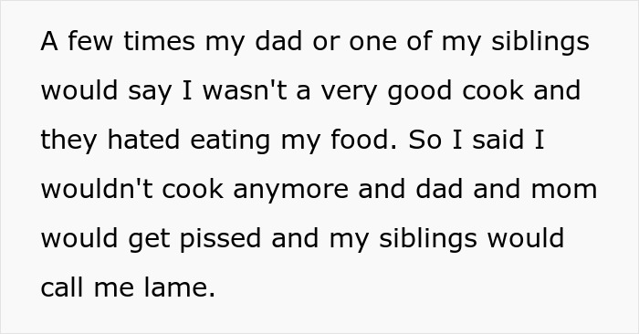 Teen Can't Keep Up With Family's Food Preferences, Starts Cooking Only For Himself, It Angers Family