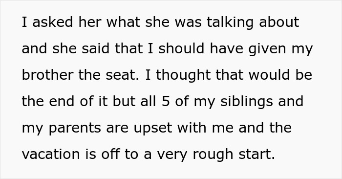 Sis Got A Free Upgrade To First Class On Long Flight, Family Is Furious She Didn’t Give It To Bro Sis Got A Free Upgrade To First Class On Long Flight, Family Is Furious She Didn’t Give It To Bro