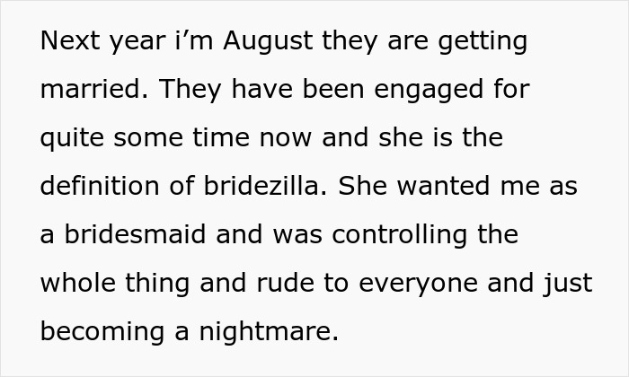 Woman Is Confused After Bridezilla Forbids Her From Getting Married During Her “Wedding Year” - 3