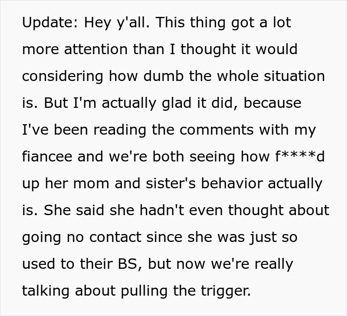 Man Asks If He Was A Jerk For Laughing In MIL’s And SIL’s Faces After Their Insensitive Comments - 11