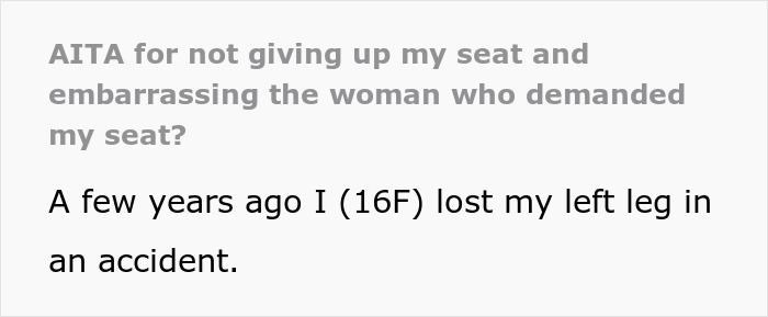 “I Needed The Seat”: Teen Leaves Karen Red-Faced After Showing Her Why She Can’t Have Her Seat - 2