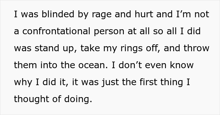 "My Husband's Jaw Hit The Floor": Wife Throws Rings In The Ocean After Husband's Cruel 'Prank' "My Husband's Jaw Hit The Floor": Wife Throws Rings In The Ocean After Husband's Cruel 'Prank'