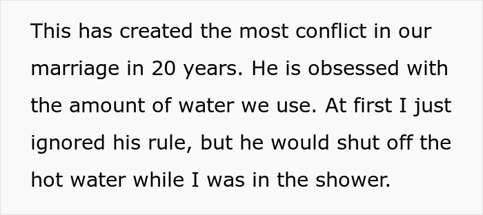 Man Battles With Wife’s Ultimatum: Give Her More Than 2 Showers Per Week Or See Her Move Out - 7