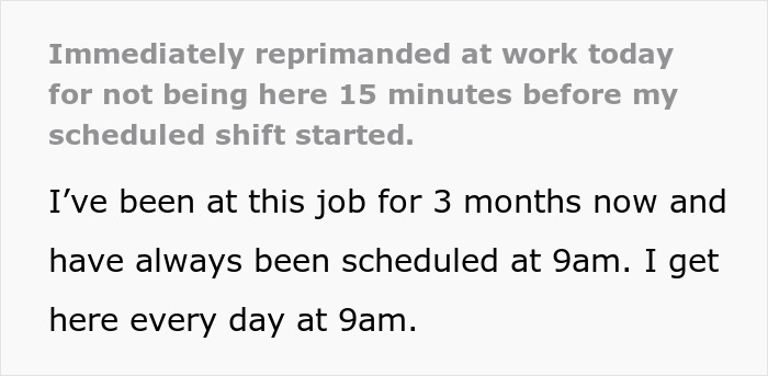 Employee Refuses To Follow Boss's Demands To Show Up Earlier - 2
