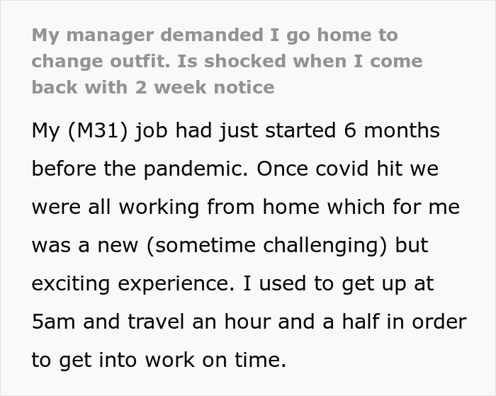 New Manager Enforces Ridiculous Dress Code, Is Shocked When Employee Decides To Quit - 2