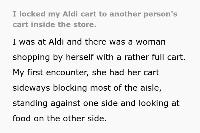 Guy Locks His Cart To Entitled Shopper After Being Annoyed Way Too Much - 2