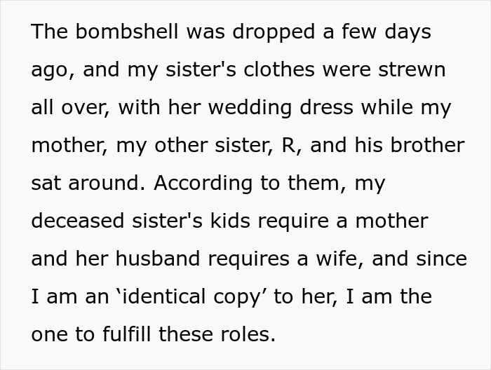 “What In The Psychological Horror?”: Woman Is Expected To Replace Late Sister As BIL’s New Wife - 5