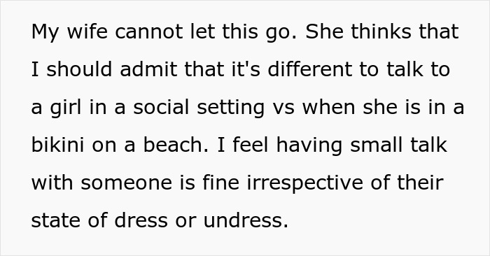 Text post about a woman making her husband share their argument online to prove she&rsquo;s right.