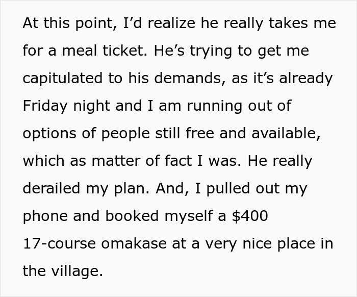 “I Blocked Him”: Guy Takes Himself For An Expensive Meal After Entitled Date Ruins His Plans - 9