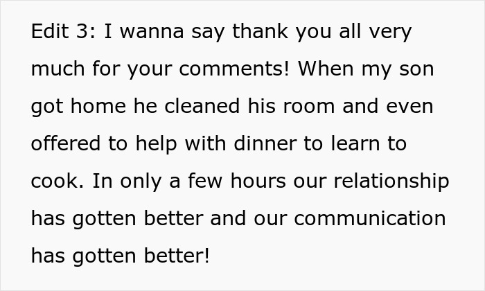 Alt text: Teen becomes exemplary son after mom&rsquo;s unique punishment improves their relationship and communication.