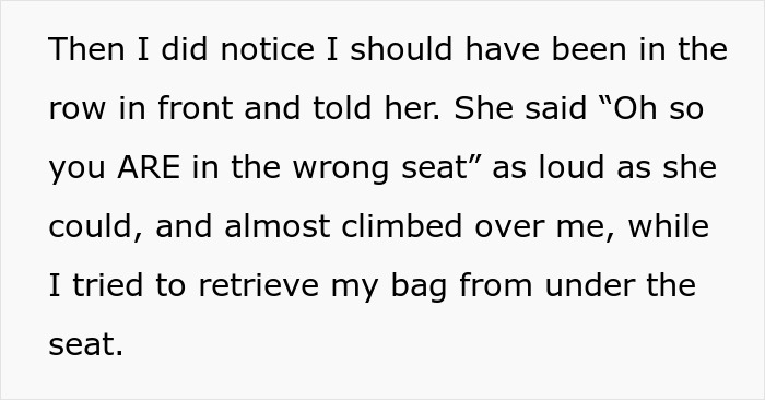 &ldquo;So You ARE In The Wrong Seat&rdquo;: Lady Embarrasses Traveler, Gets Stuck In A Row Full Of People